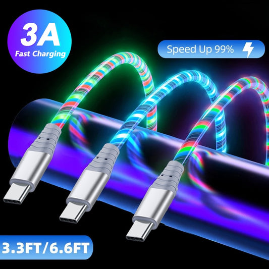 2m Glowing Cable Flowing LED